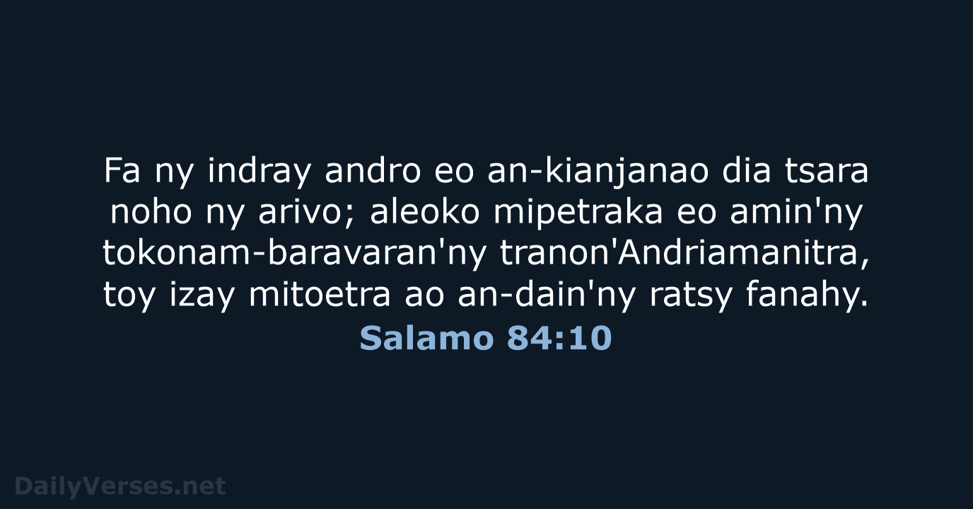 Salamo 84:10 - MG1865