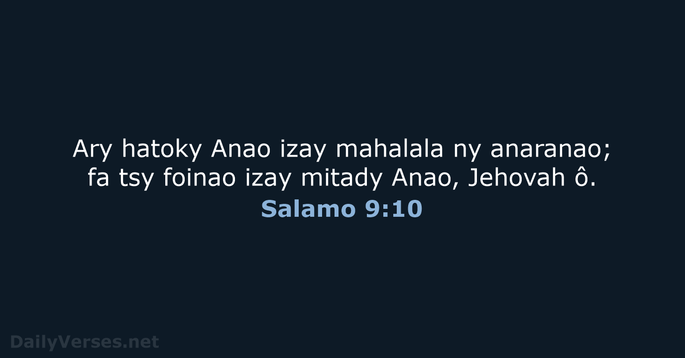 Salamo 9:10 - MG1865