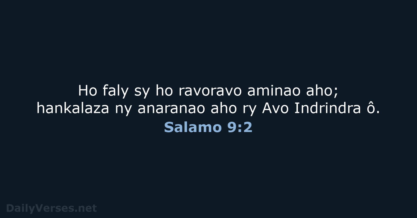Salamo 9:2 - MG1865