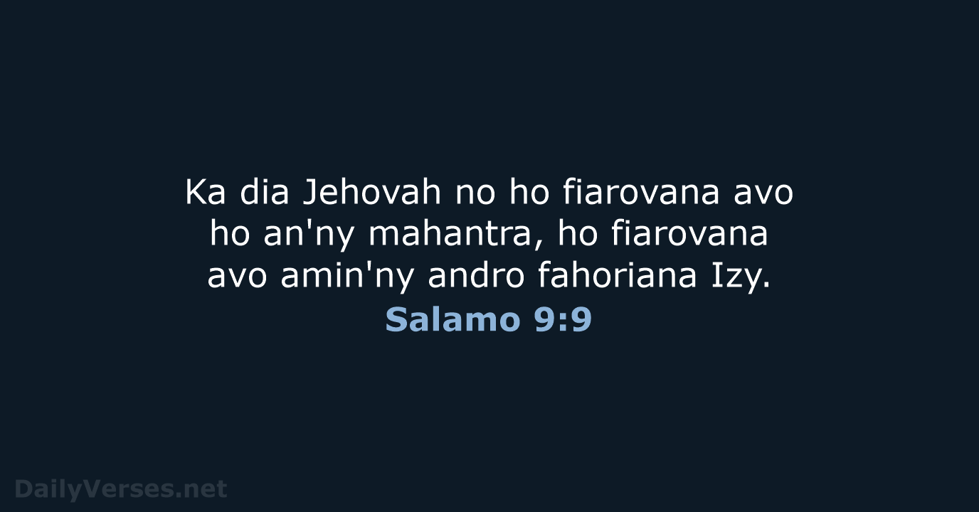 Salamo 9:9 - MG1865
