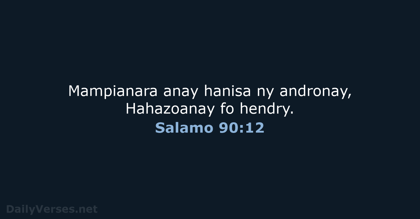 Salamo 90:12 - MG1865