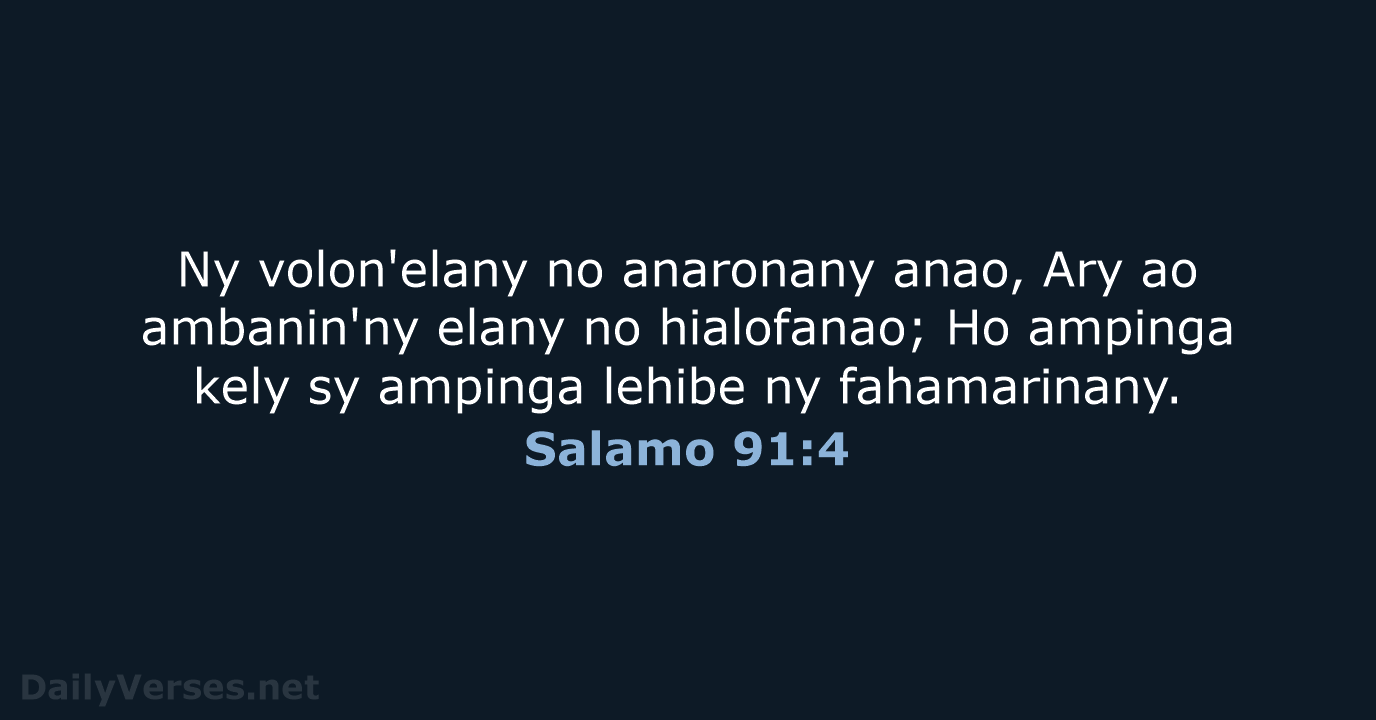 Salamo 91:4 - MG1865