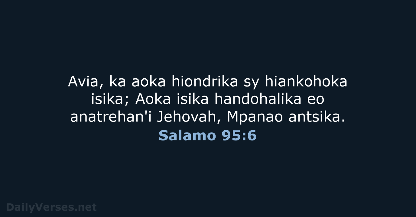 Salamo 95:6 - MG1865