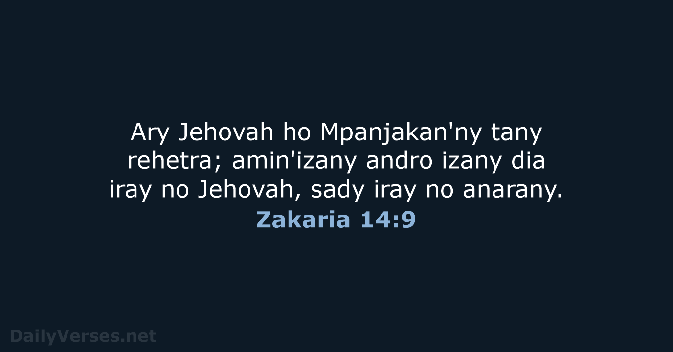 Zakaria 14:9 - MG1865