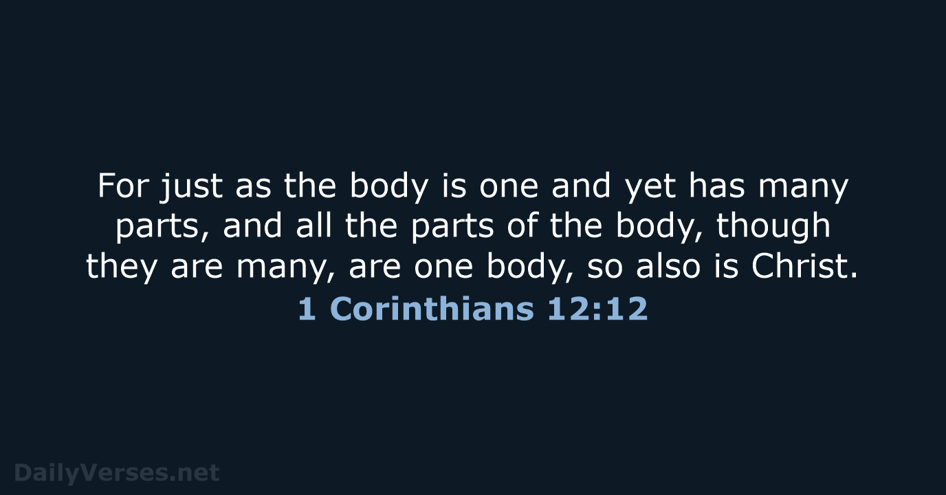 1 Corinthians 12:12 - NASB