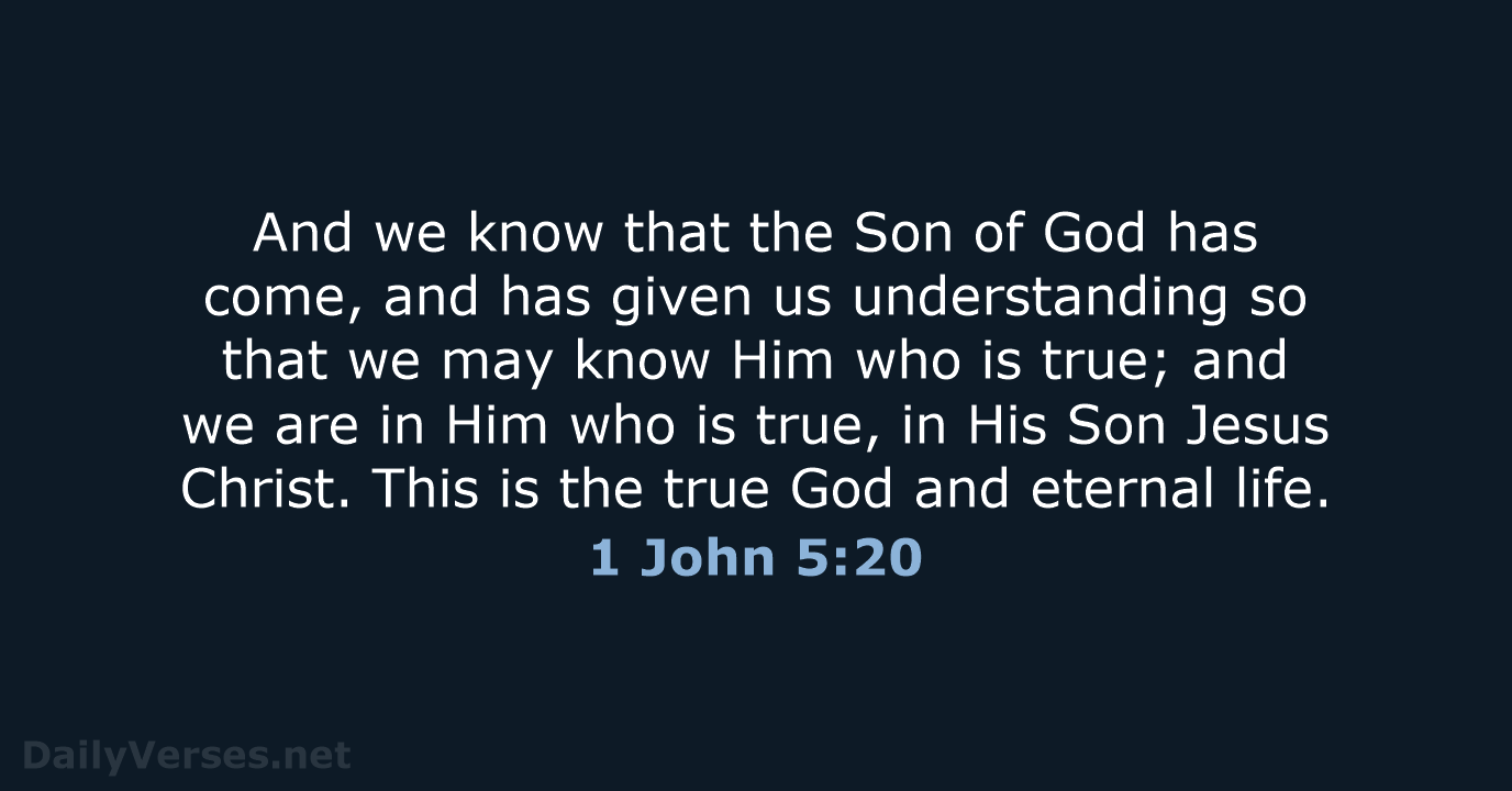 1 John 5:20 - NASB