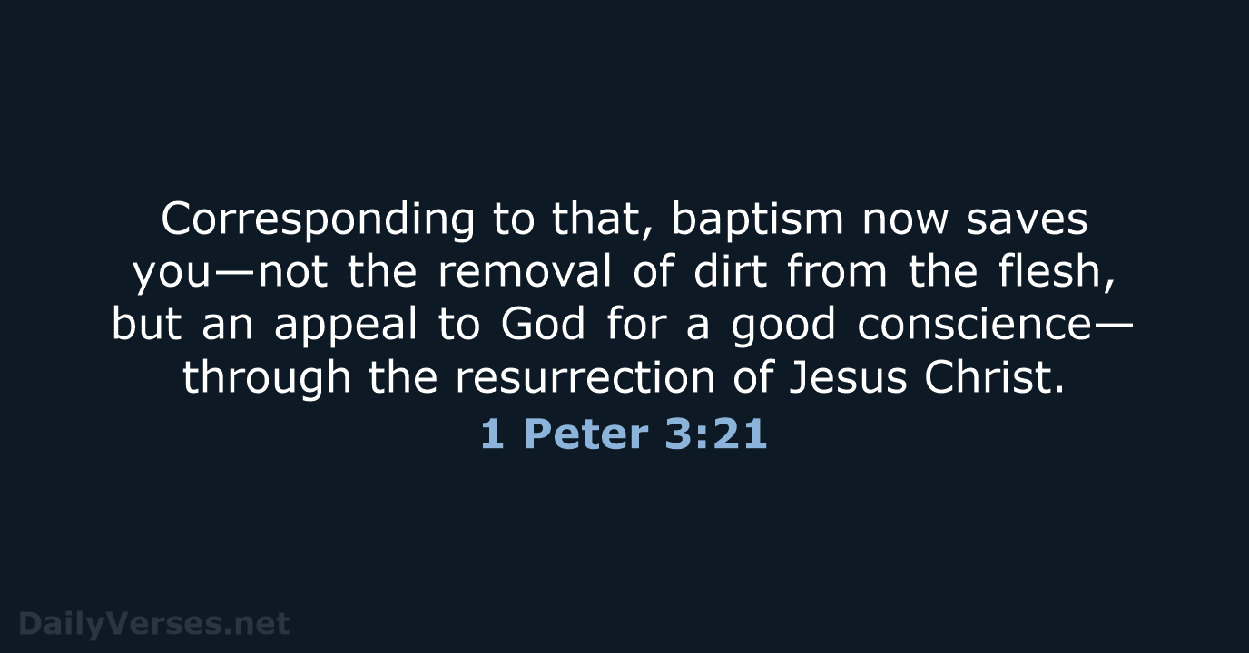 1 Peter 3:21 - NASB