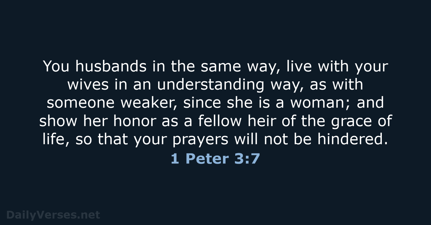 1 Peter 3:7 - NASB