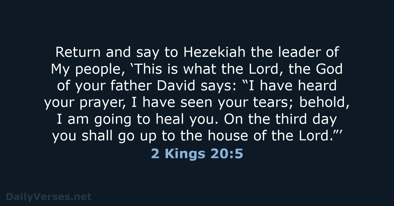 2 Kings 20:5 - NASB