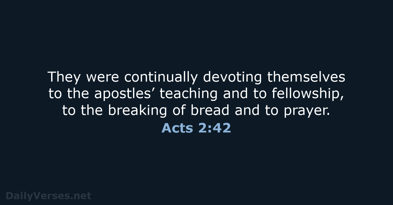 Acts 2:42 - NASB