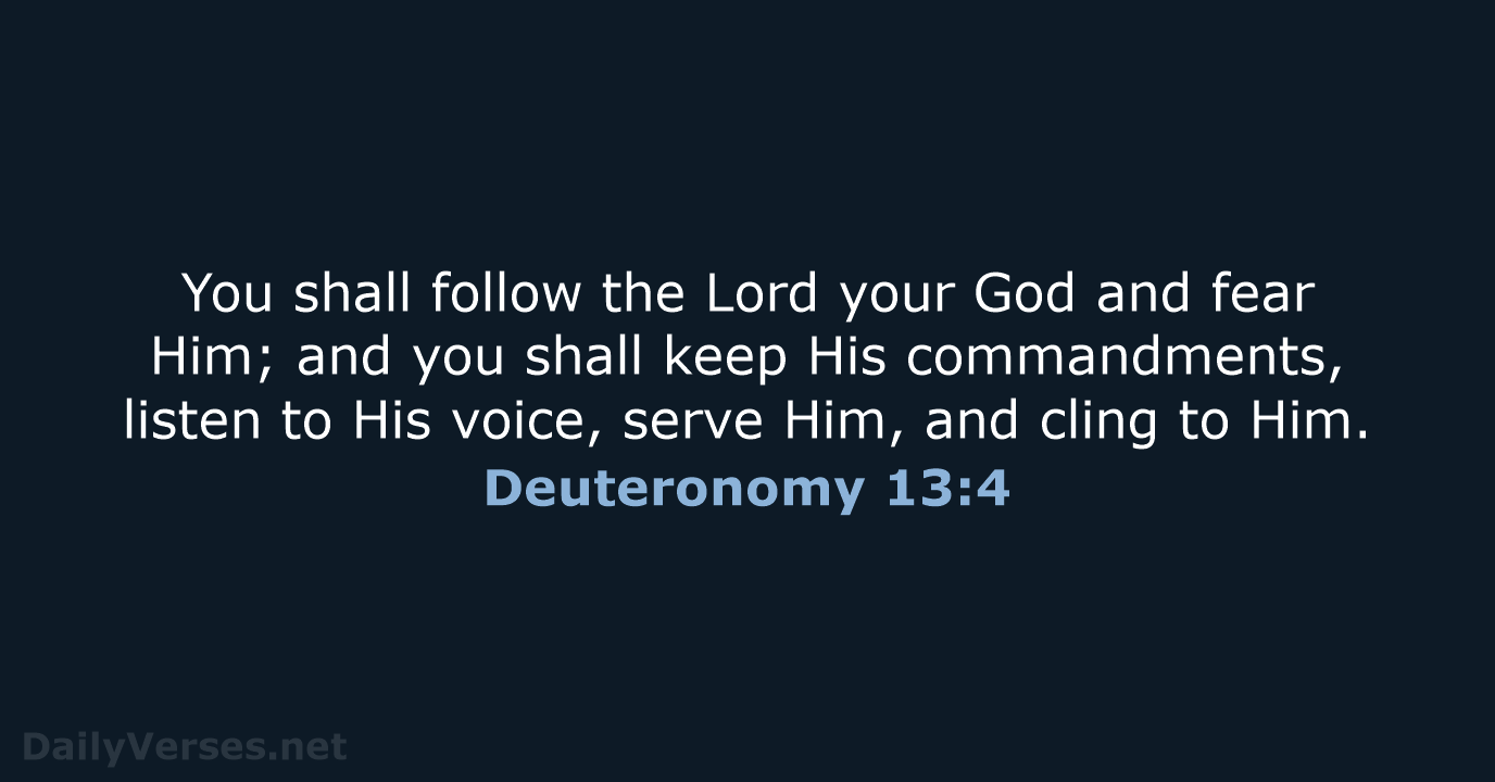 Deuteronomy 13:4 - NASB