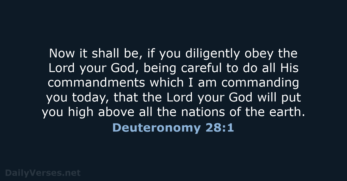 Deuteronomy 28:1 - NASB