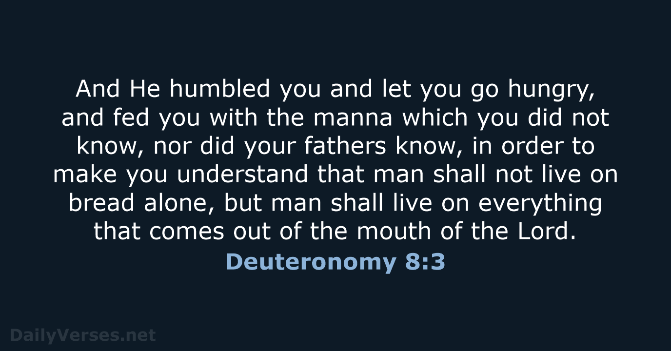 Deuteronomy 8:3 - NASB