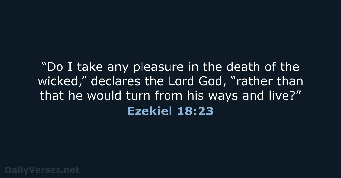 Ezekiel 18:23 - NASB