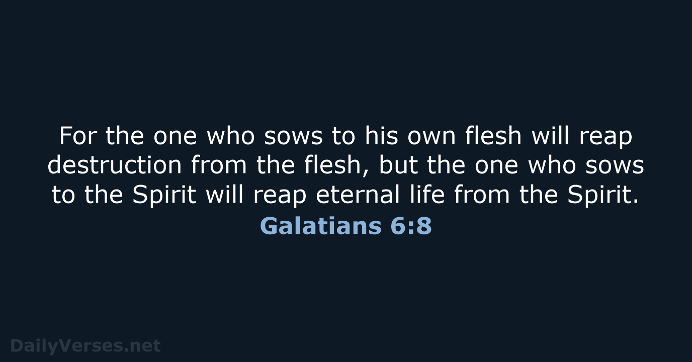 Galatians 6:8 - NASB