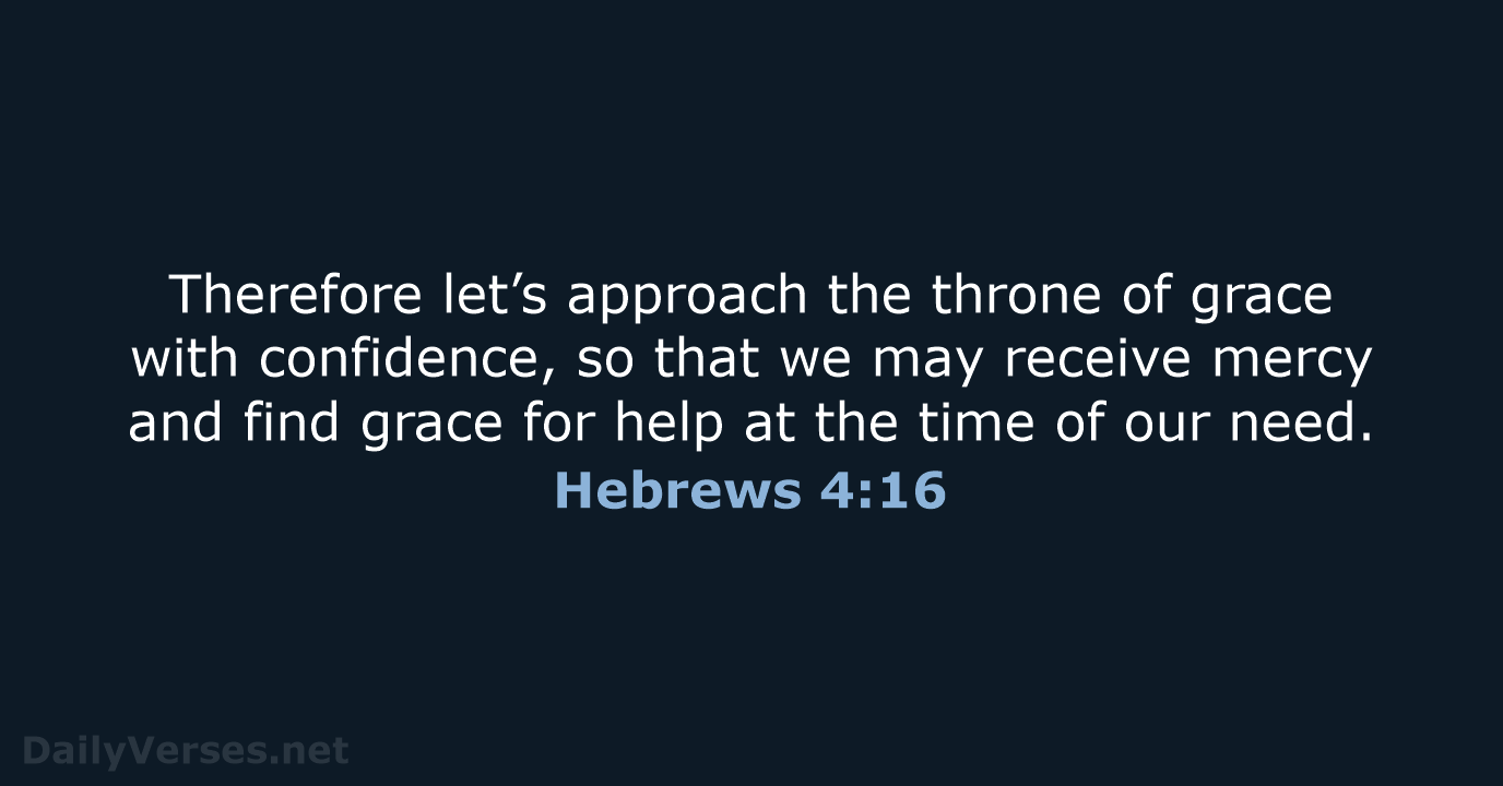 Hebrews 4:16 - NASB