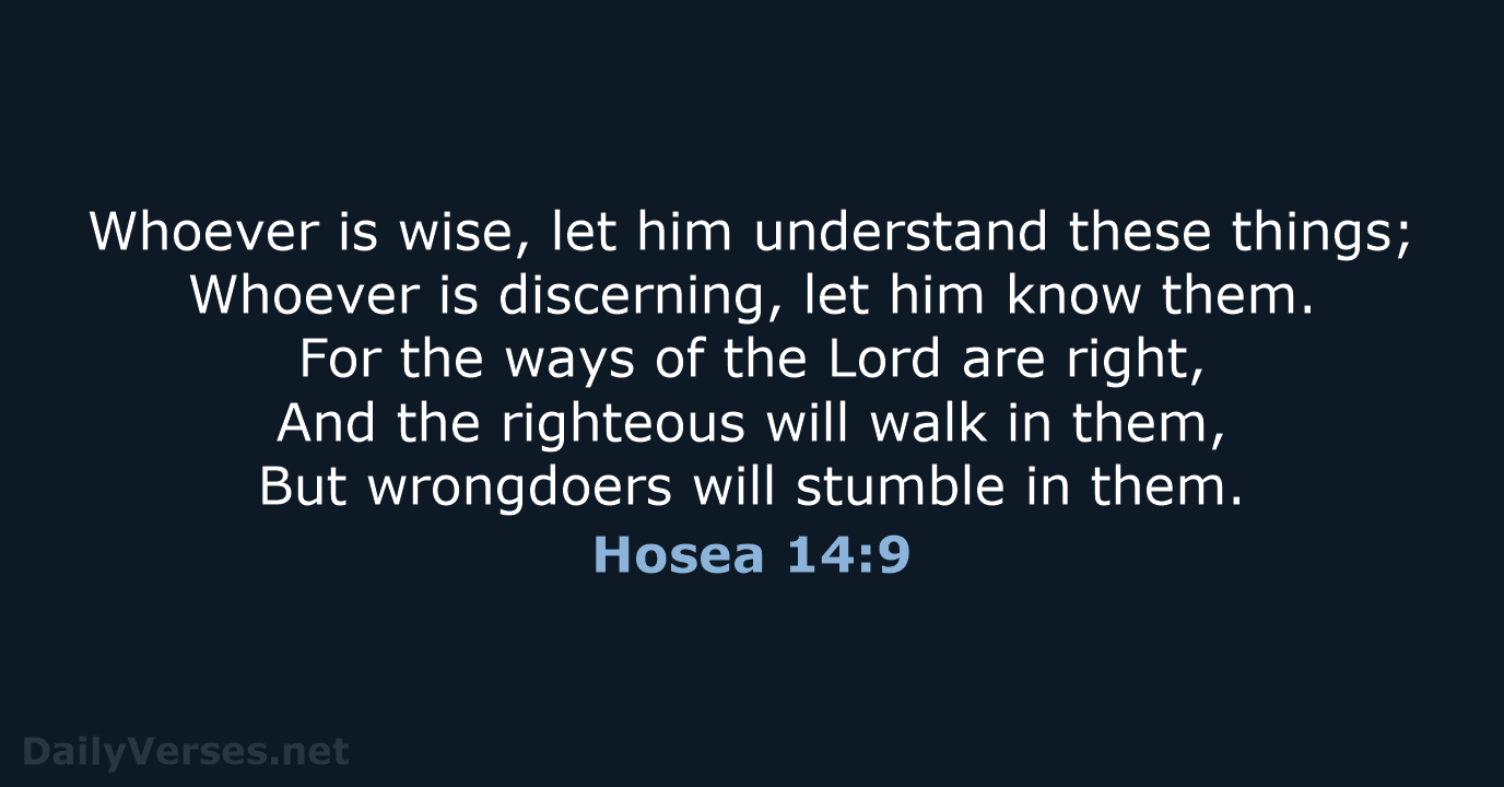 Hosea 14:9 - NASB