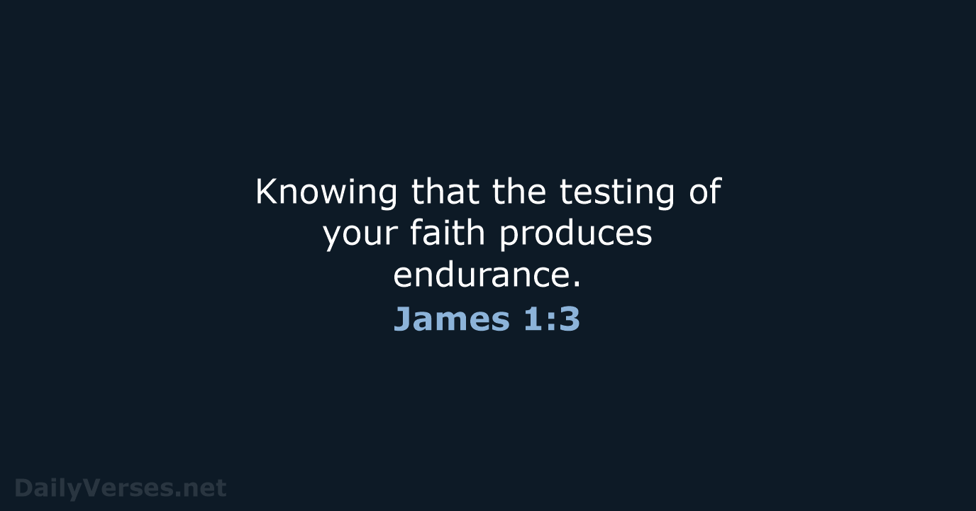 James 1:3 - NASB