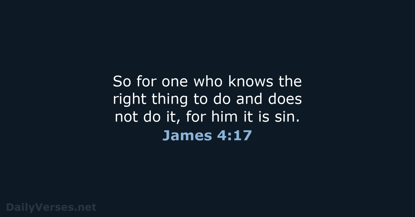 James 4:17 - NASB