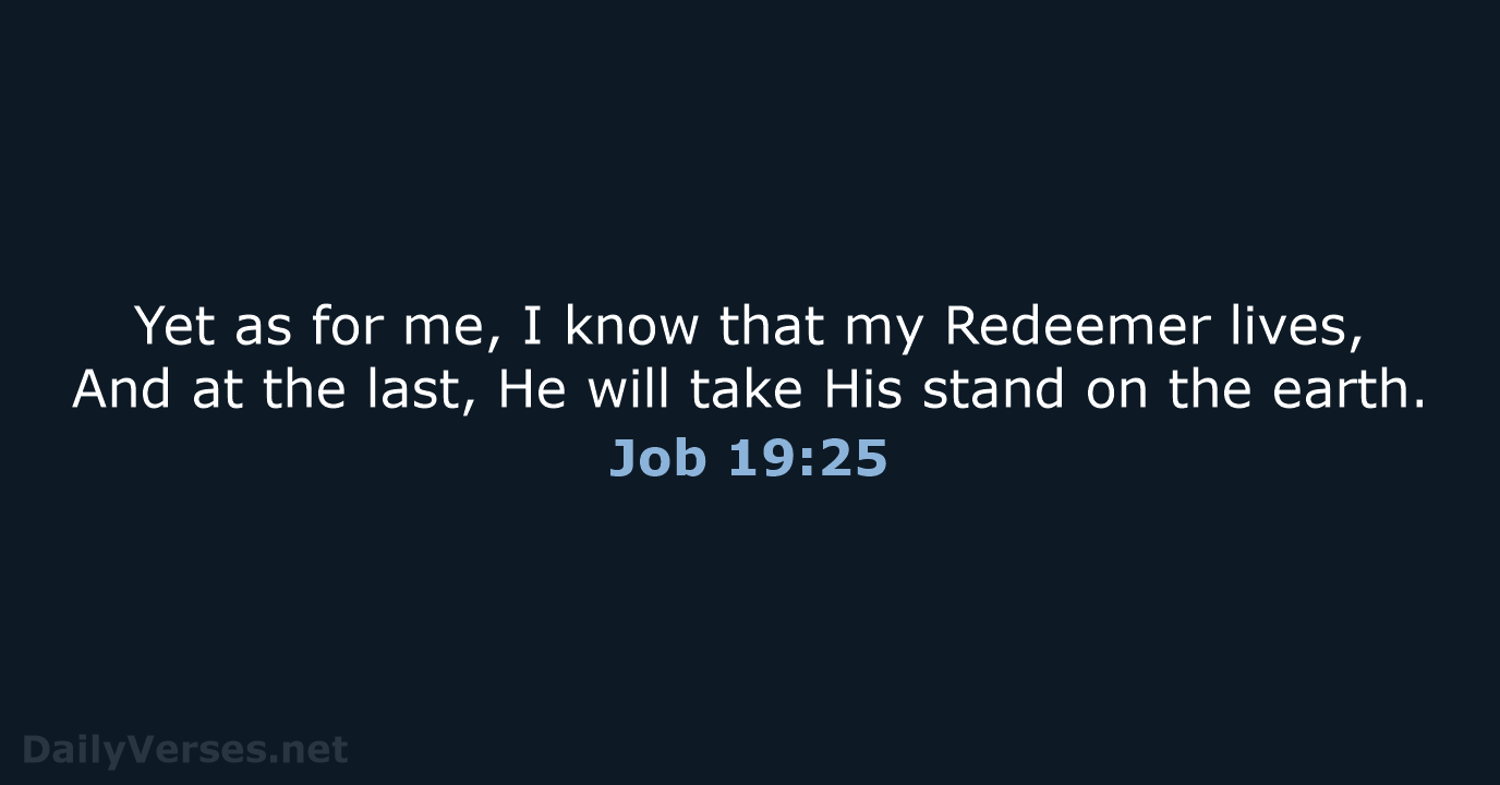 Job 19:25 - NASB