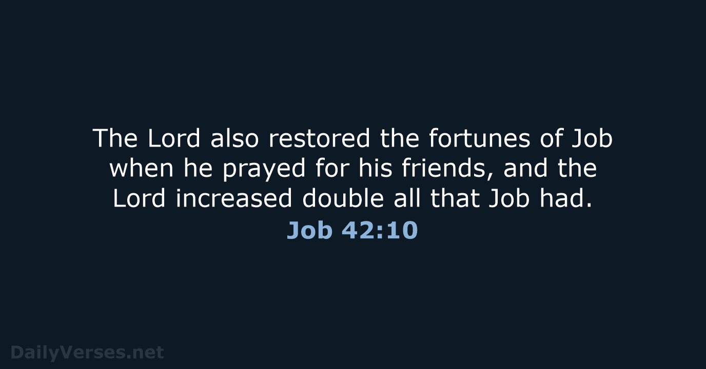 Job 42:10 - NASB