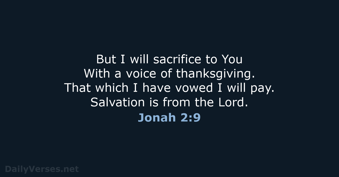 Jonah 2:9 - NASB