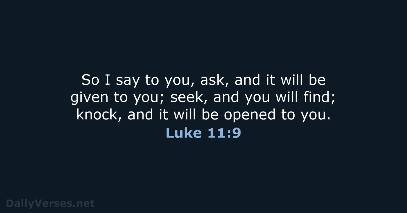 Luke 11:9 - NASB