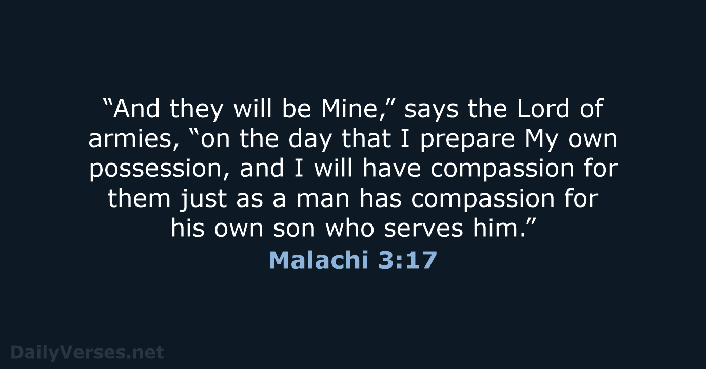 Malachi 3:17 - NASB