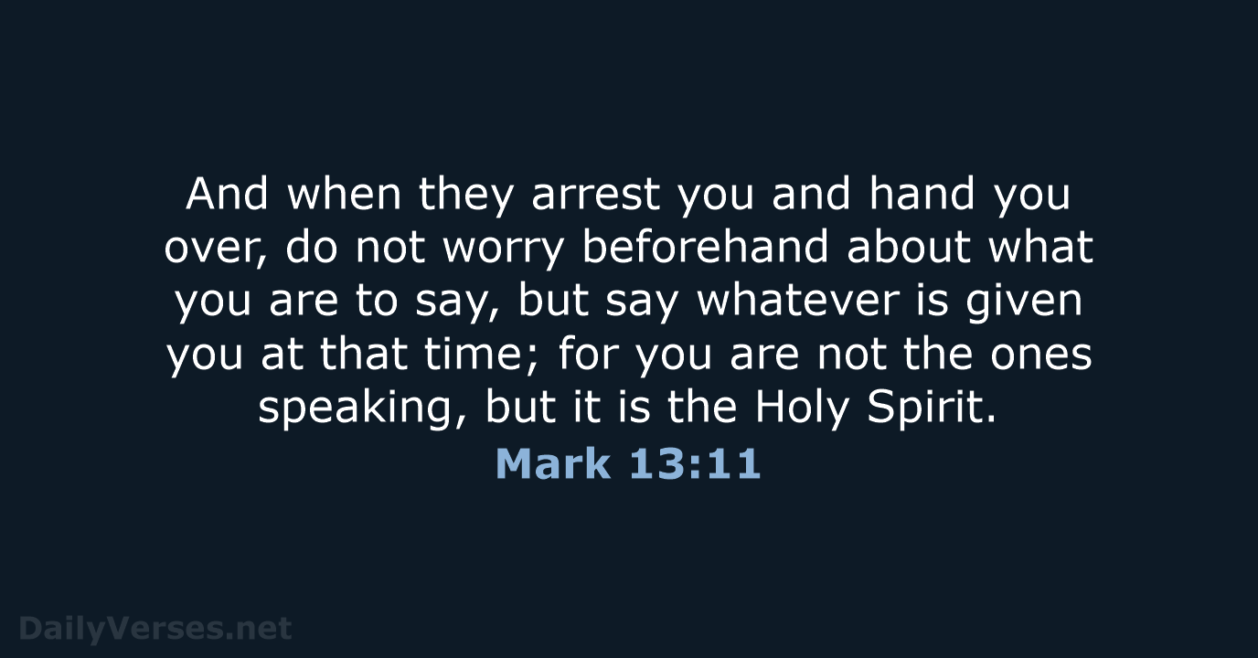 Mark 13:11 - NASB