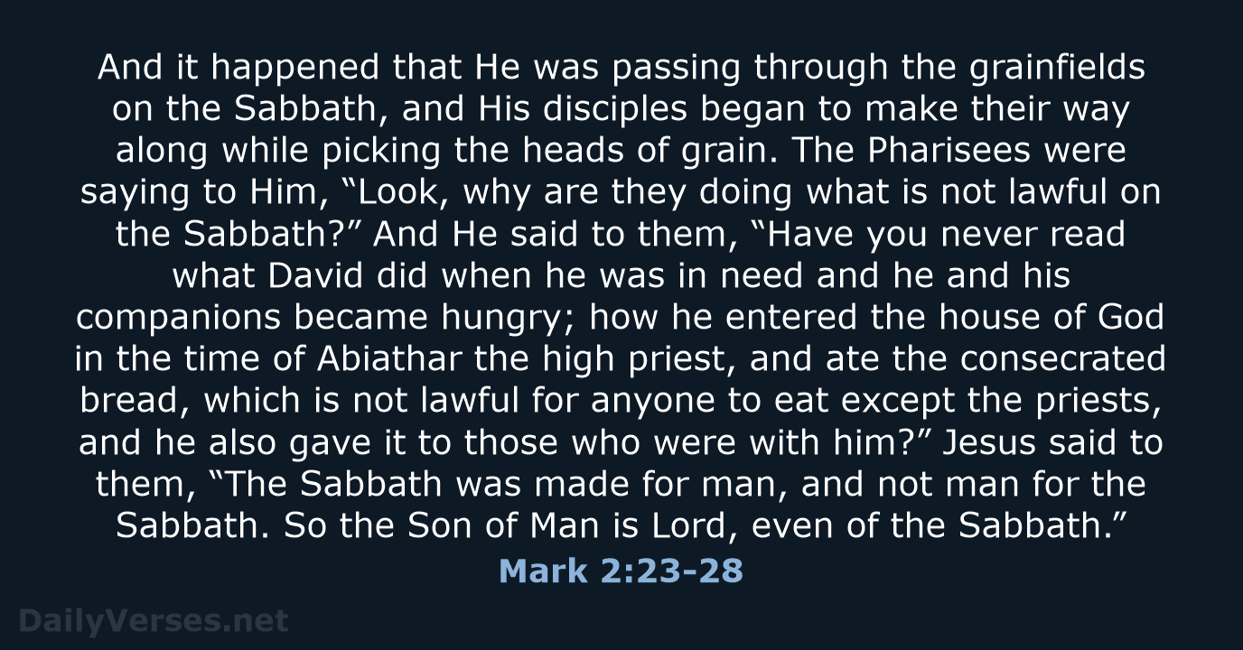 Mark 2:23-28 - NASB