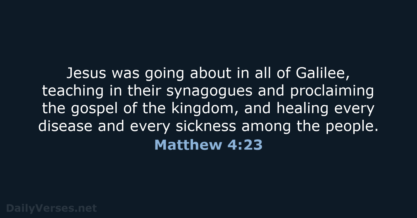 Matthew 4:23 - NASB