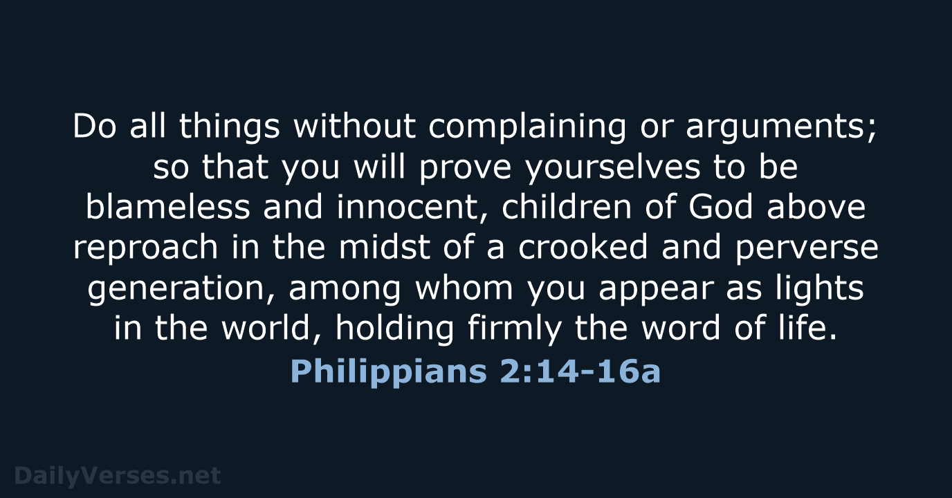 Philippians 2:14-16a - NASB