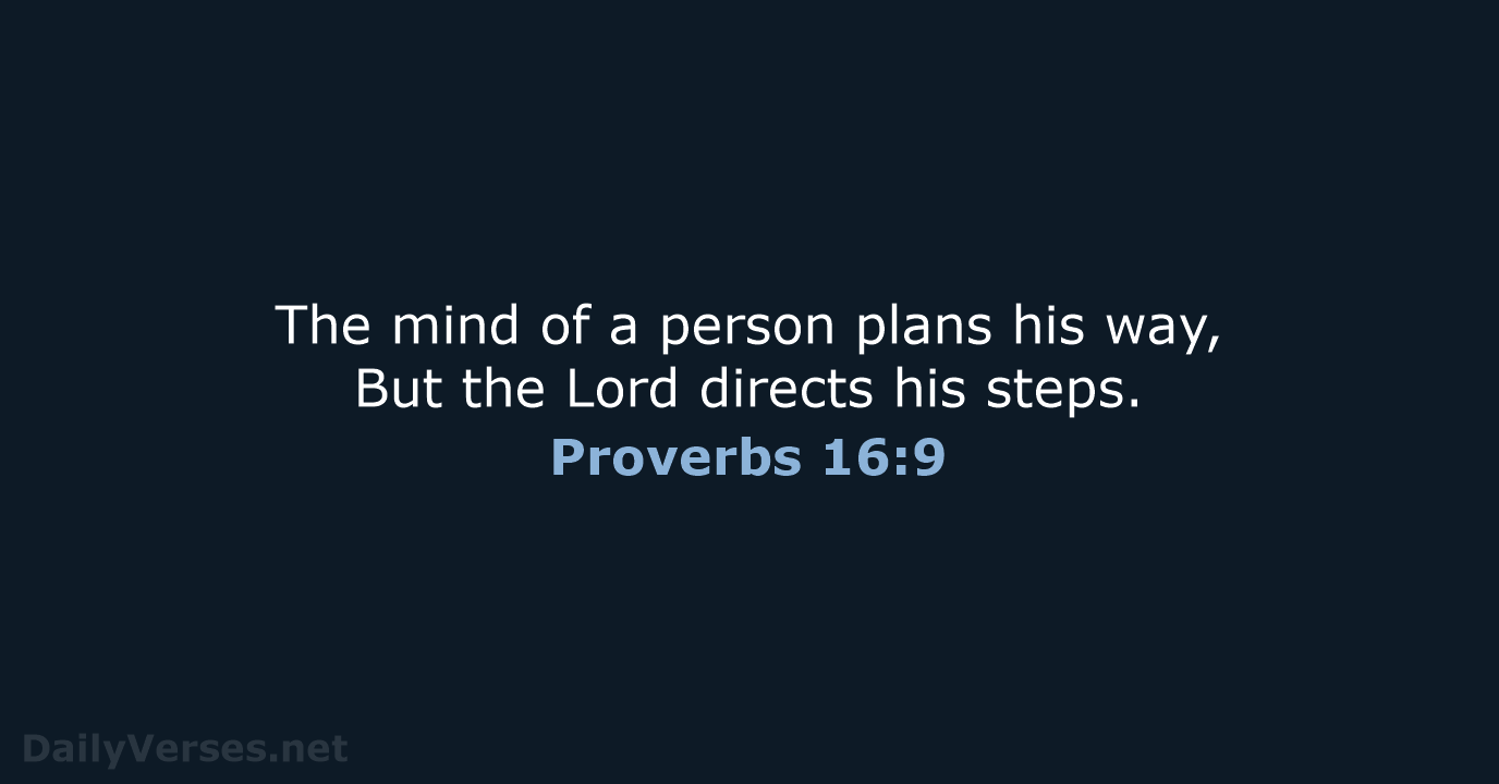 Proverbs 16:9 - NASB