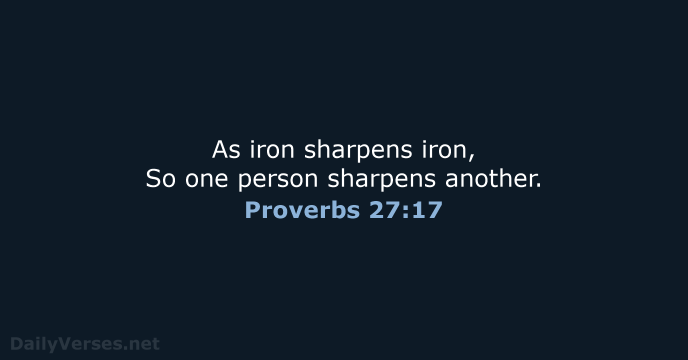 Proverbs 27:17 - NASB