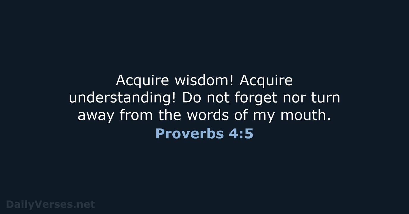 Proverbs 4:5 - NASB