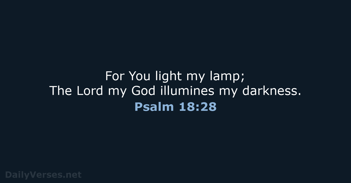 Psalm 18:28 - NASB