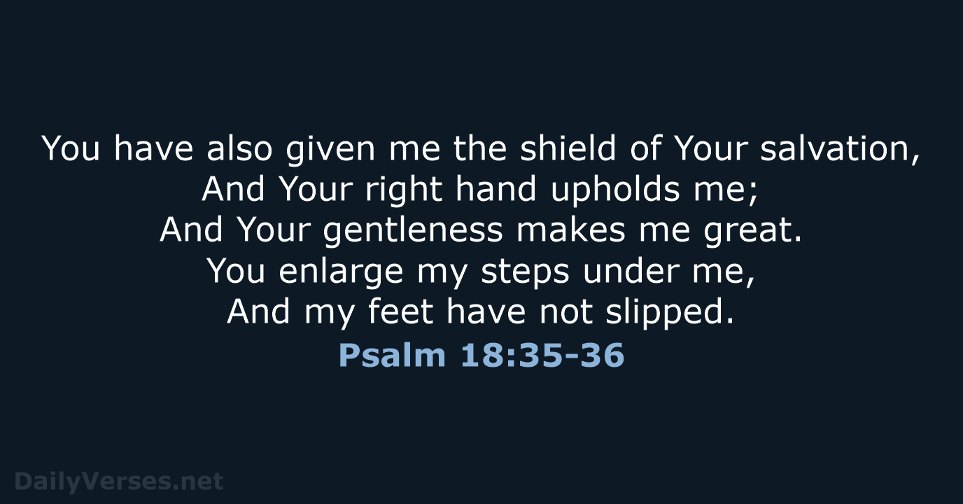 Psalm 18:35-36 - NASB