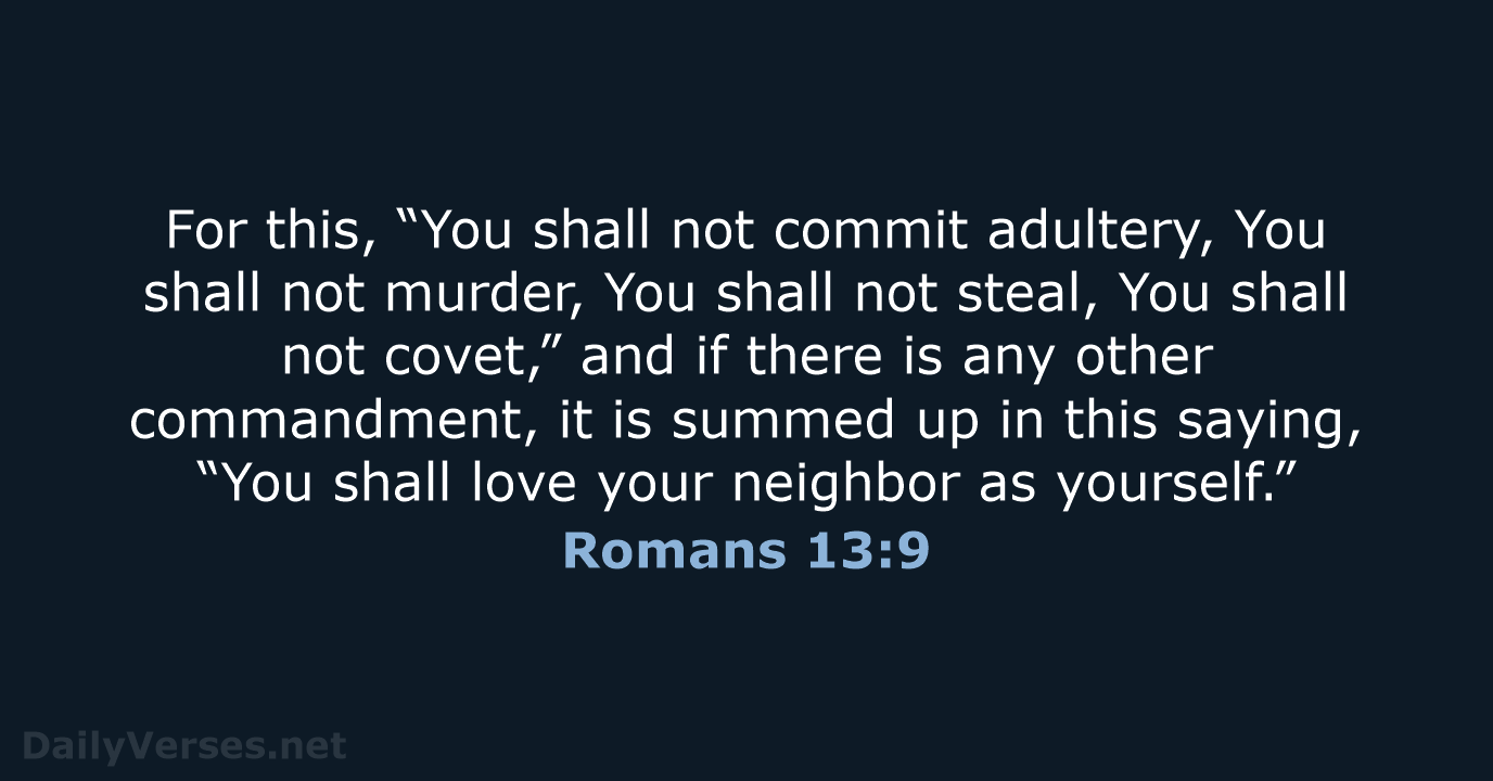 Romans 13:9 - NASB