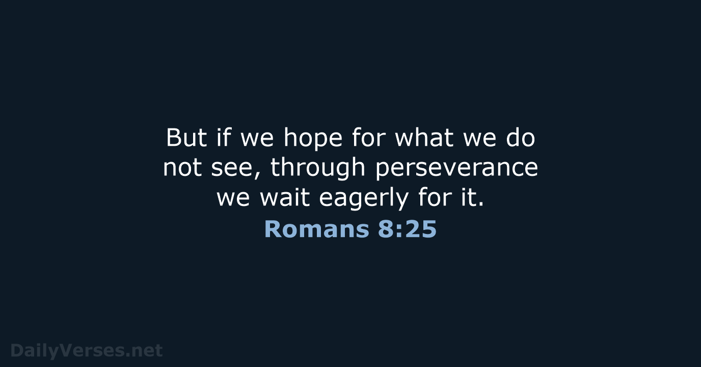 Romans 8:25 - NASB