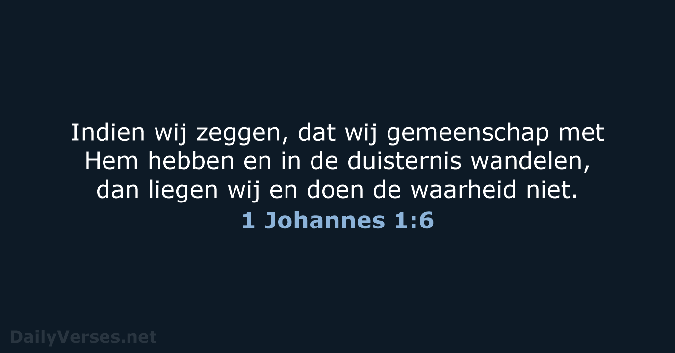 1 Johannes 1:6 - NBG