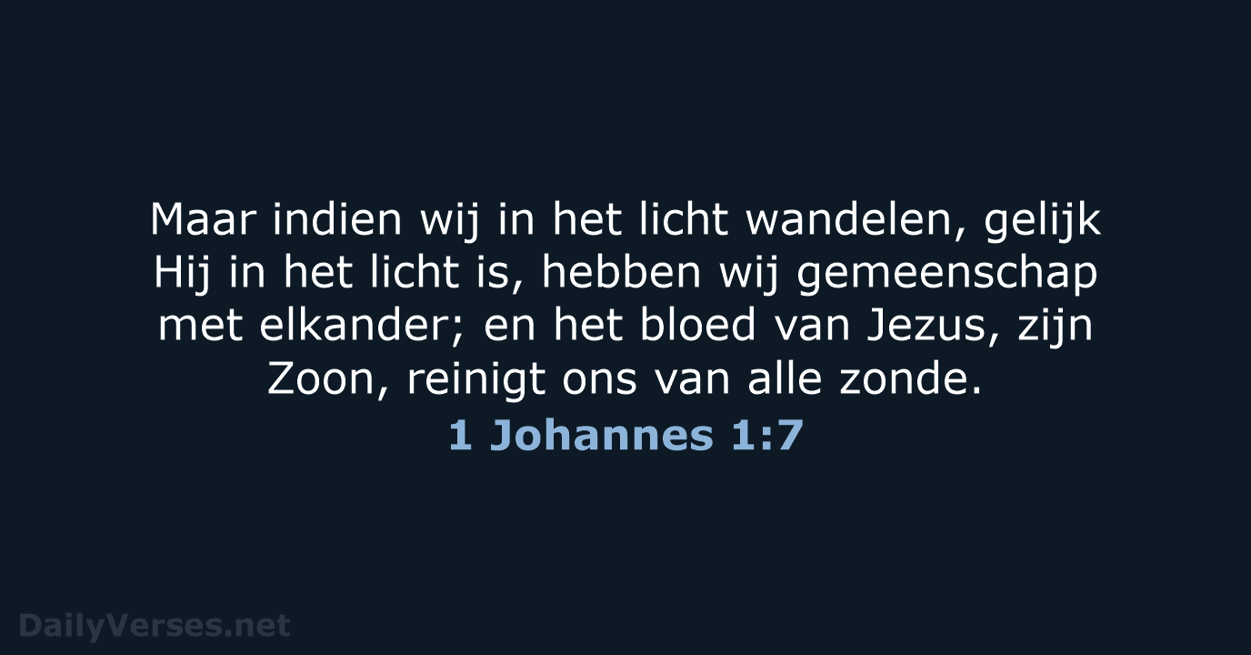 1 Johannes 1:7 - NBG