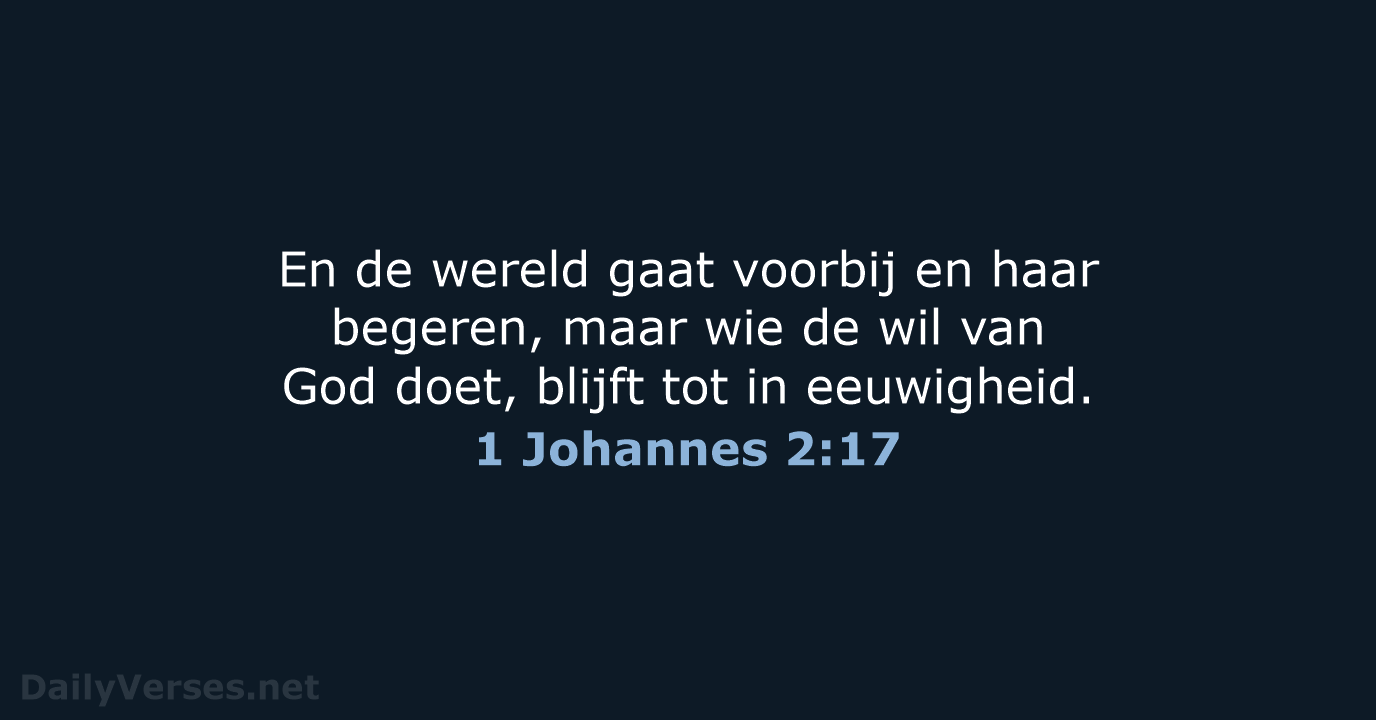 1 Johannes 2:17 - NBG