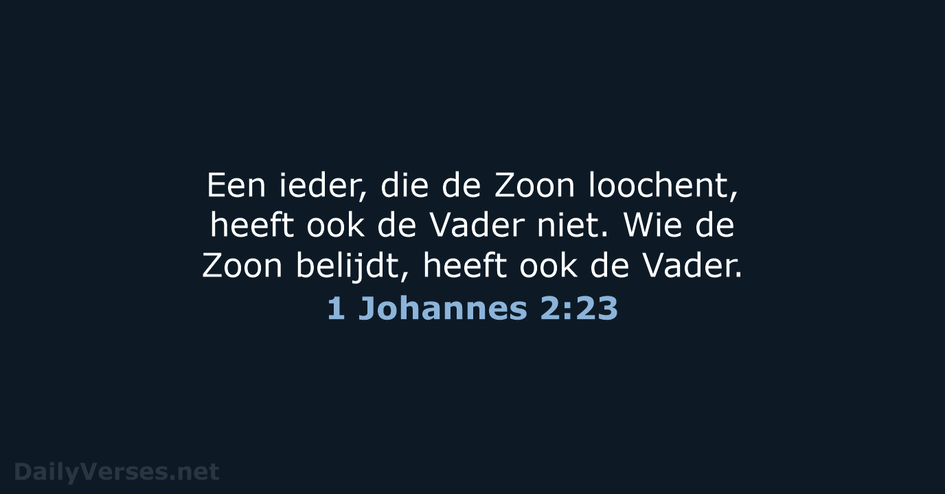 1 Johannes 2:23 - NBG