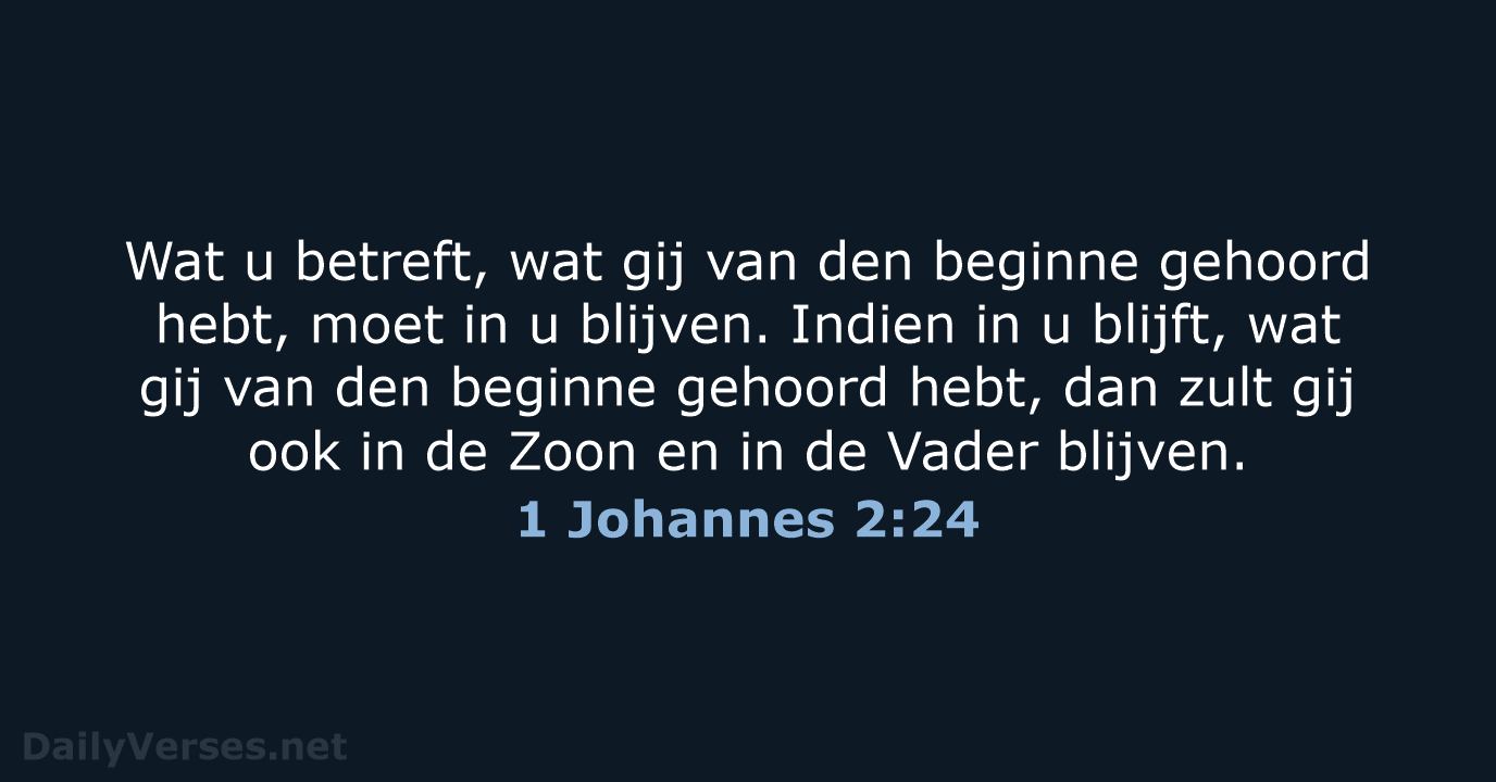 1 Johannes 2:24 - NBG