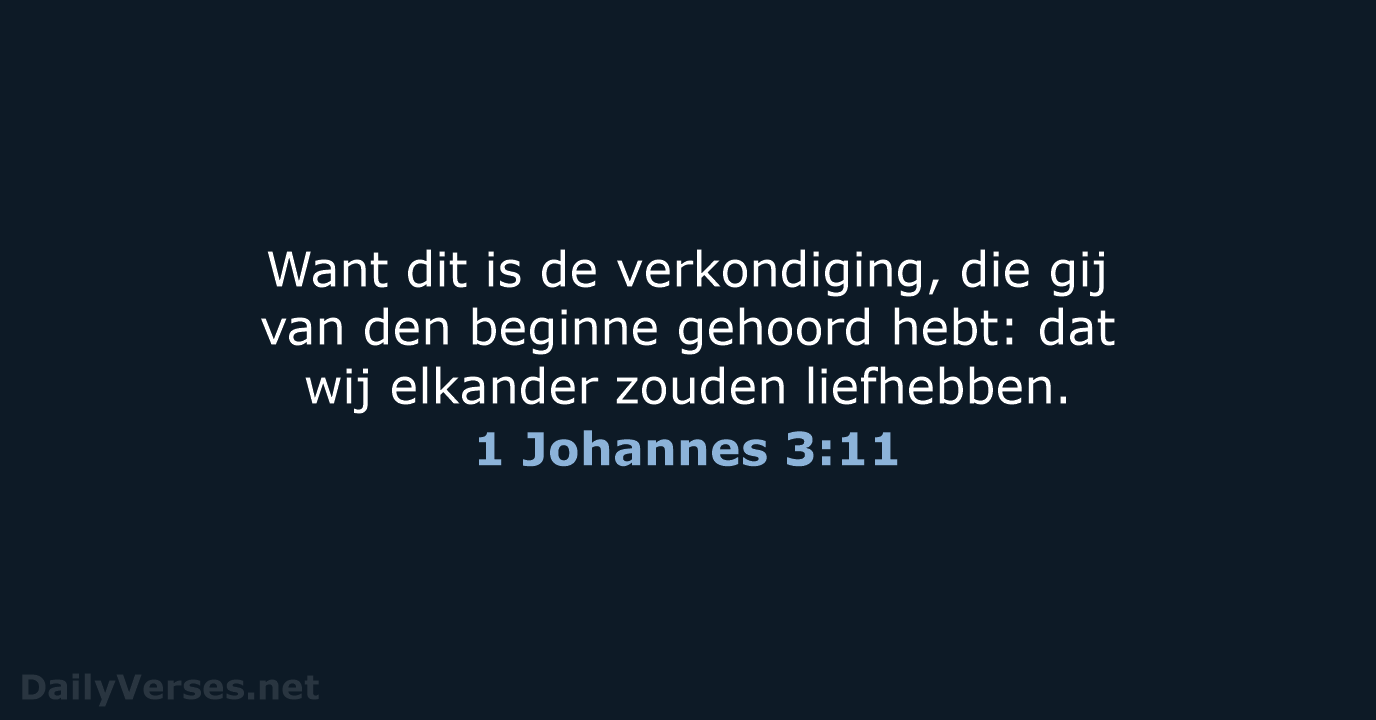 1 Johannes 3:11 - NBG