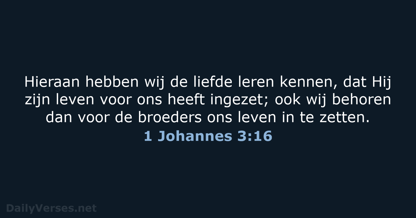 1 Johannes 3:16 - NBG