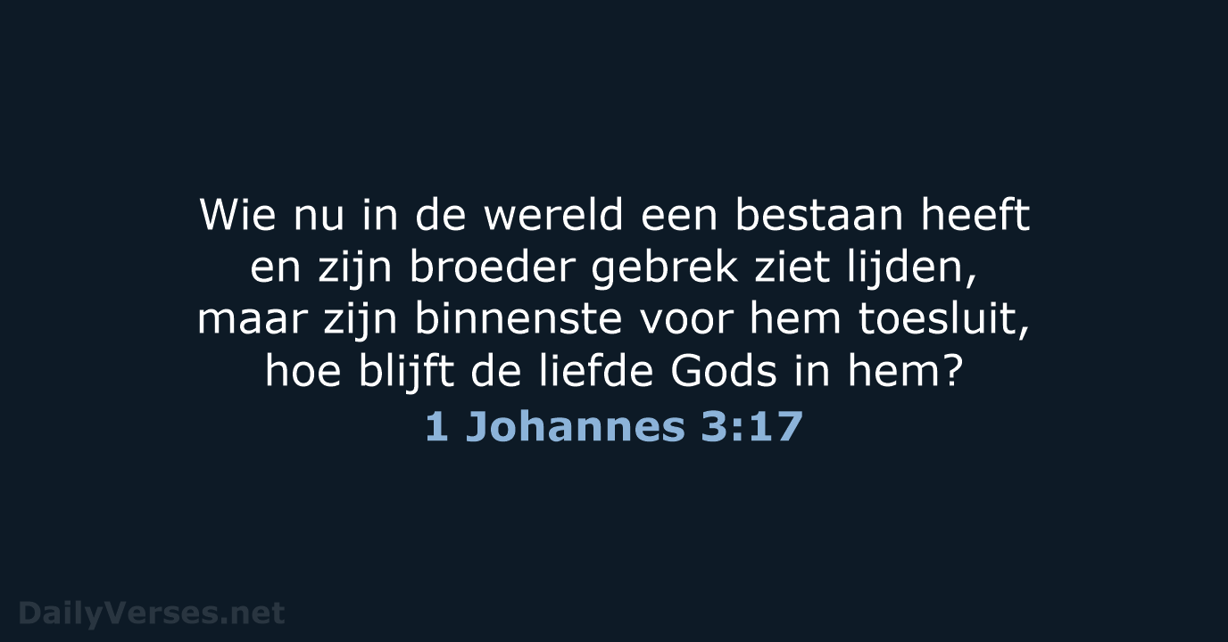 1 Johannes 3:17 - NBG