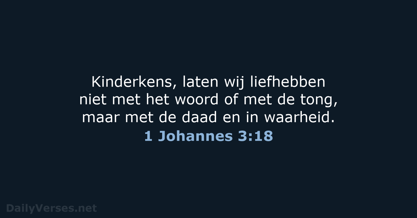1 Johannes 3:18 - NBG