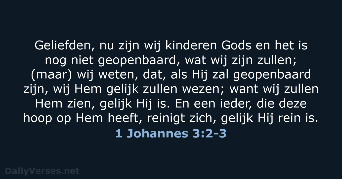 1 Johannes 3:2-3 - NBG