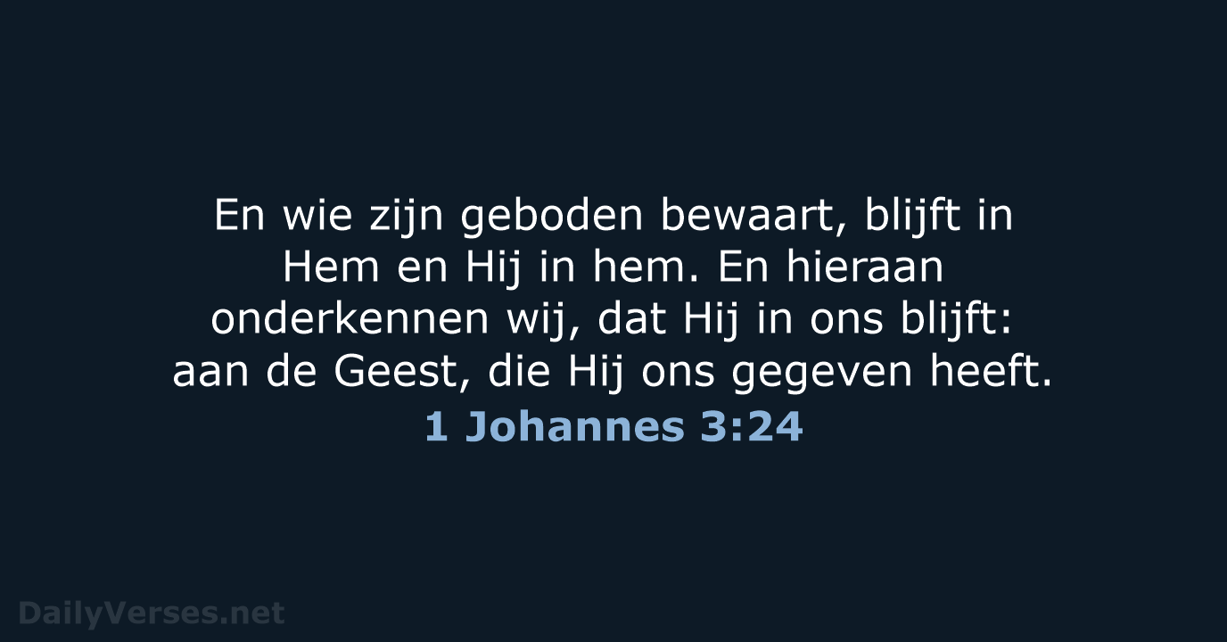 1 Johannes 3:24 - NBG